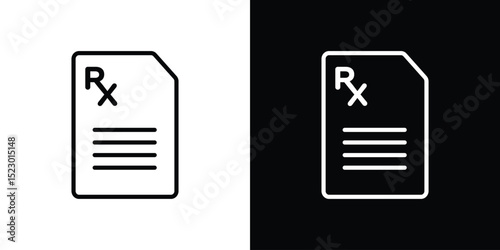 Prescription icon Graphic vector set for ui design
