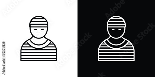 Prisoner icon Graphic vector set for ui design
