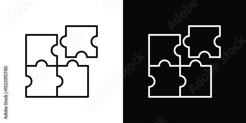 Puzzle piece icon Graphic vector set for ui design