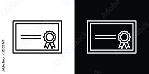 Qualification icon Graphic vector set for ui design