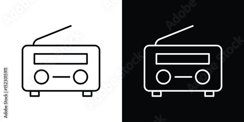 Radio icon Graphic vector set for ui design