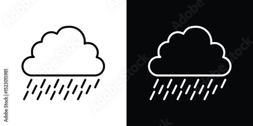 Rain icon Graphic vector set for ui design
