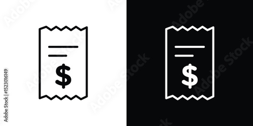 Receipt icon Graphic vector set for ui design