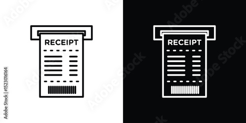 Receipt icon Graphic vector set for ui design