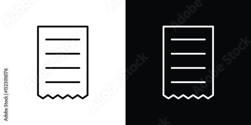 Receipt icon Graphic vector set for ui design