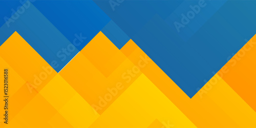 Fresh Blue and Orange Yellow Background Banner Vector For Social Media