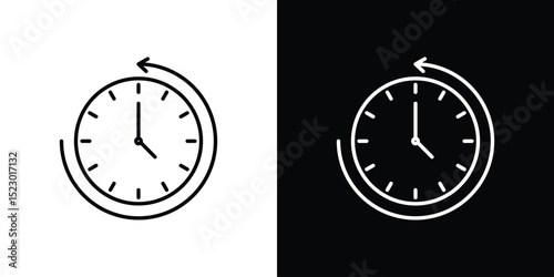 Rewind time icon Graphic vector set for ui design