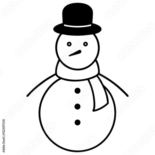 snowman with a broom