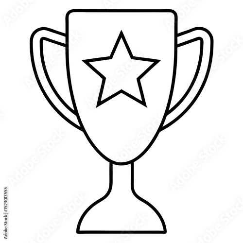 gold trophy cup with ribbon