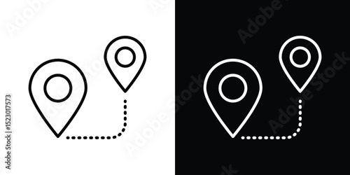 Route icon Graphic vector set for ui design