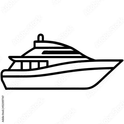 vector illustration of a yacht