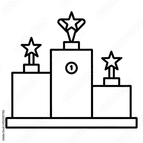 vector illustration of a podium with gold coins