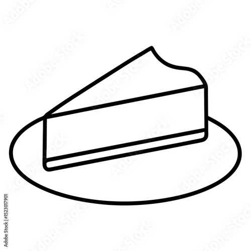 illustration of a piece of cake with chocolate