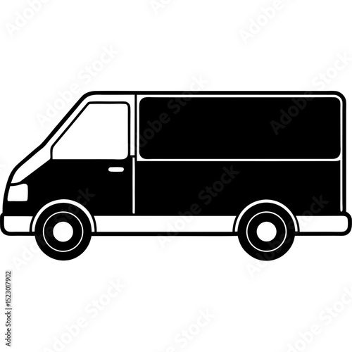 vector illustration of a van