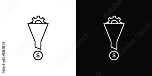 Sales funnel icon Graphic vector set for ui design
