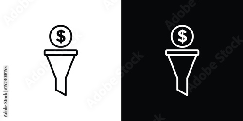 Sales funnel icon Graphic vector set for ui design