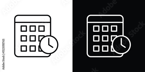 Schedule icon Graphic vector set for ui design