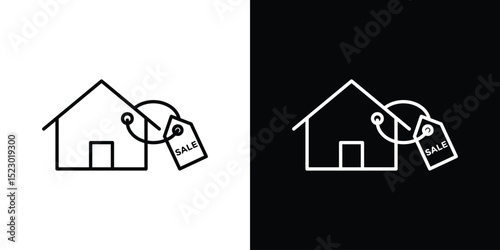Selling or rent home icon Graphic vector set for ui design