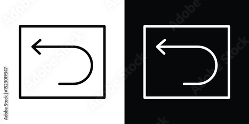 Send back icon Graphic vector set for ui design