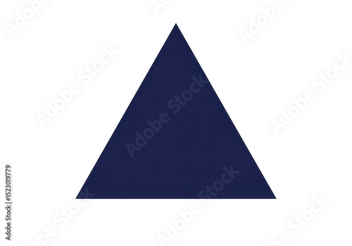 Dark blue triangle isolated on white background