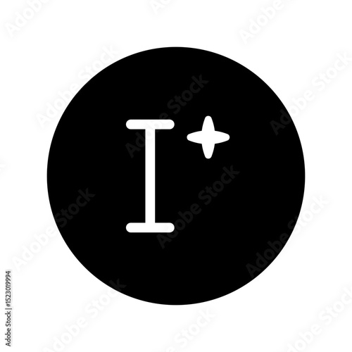 ai input circular glyph icon