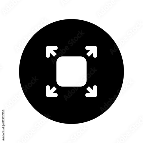 extend image ai circular glyph icon