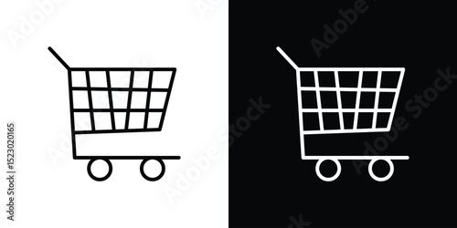 Shopping trolley icon Graphic vector set for ui design