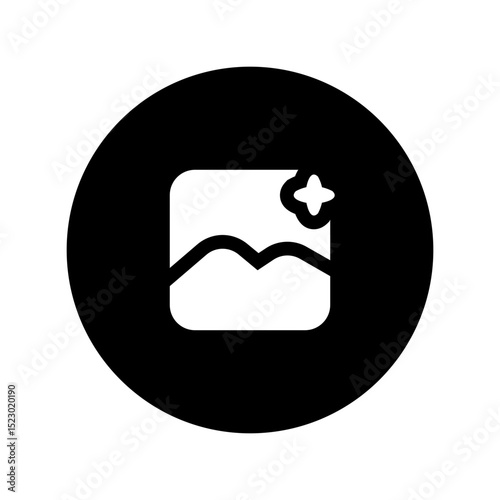 image ai circular glyph icon