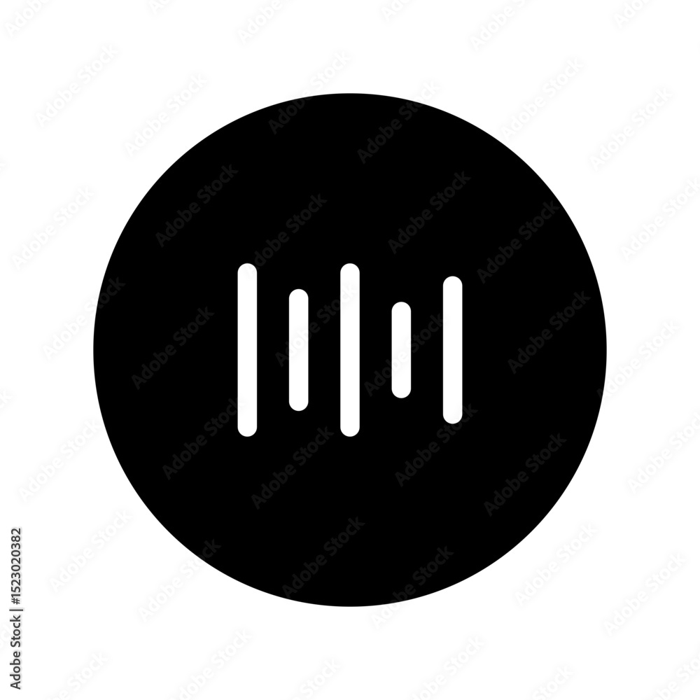 Obraz premium voice assistant circular glyph icon