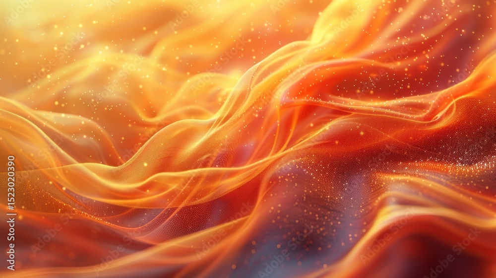 Fototapeta premium Abstract fiery flowing fabric (2)