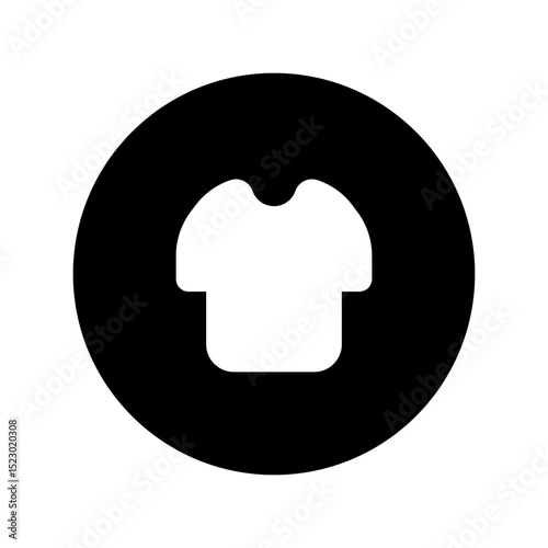 t shirt circular glyph icon