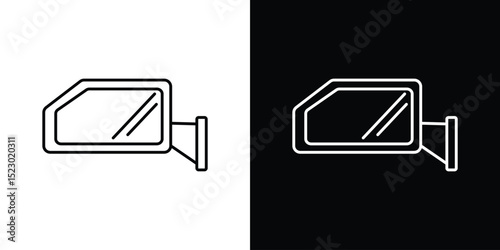 Side mirror icon Graphic vector set for ui design