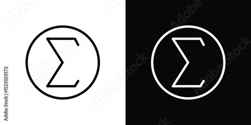 Sigma icon Graphic vector set for ui design