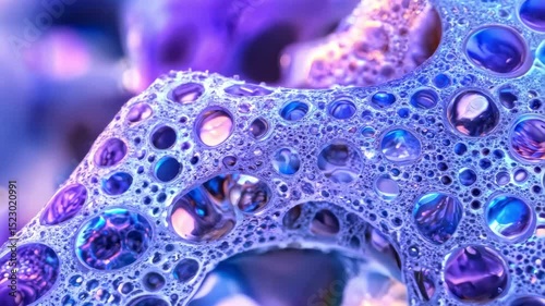 Wallpaper Mural Abstract Purple Blue Organic Structure Microscopic Close-up Torontodigital.ca