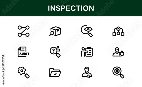 Inspection Icons Premium Pack – High-Quality Vector Symbols for Quality Control, Safety, and Audit Visuals