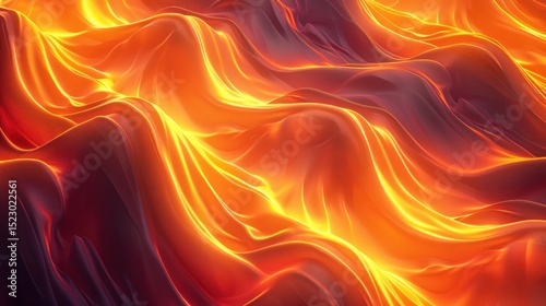 Abstract fiery liquid flowing