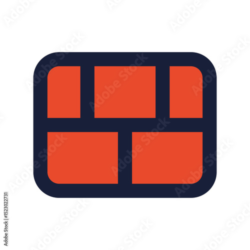 ai firewall flat line icon