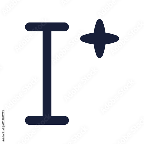 ai input flat line icon