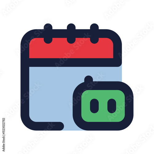 ai meeting assistant flat line icon