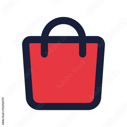 bag flat line icon