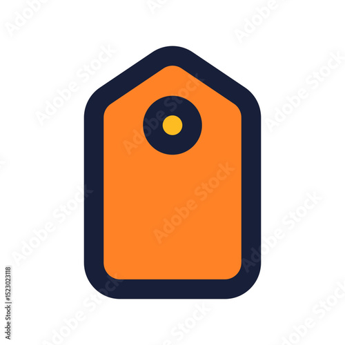 tag flat line icon