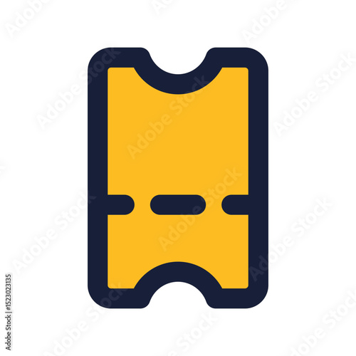 ticket flat line icon