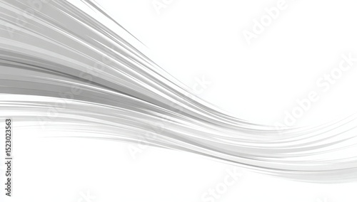 Curved Gray Lines Vector Graphic on White Background