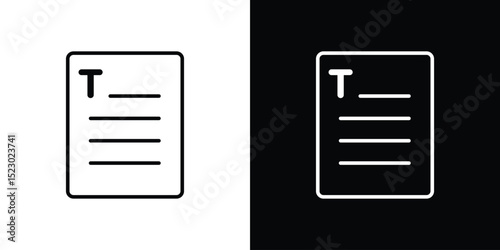 Text icon Graphic vector set for ui design