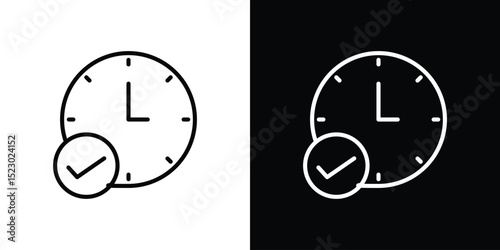 Time check icon Graphic vector set for ui design