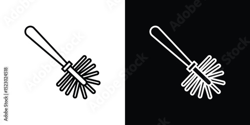 Toilet brush icon Graphic vector set for ui design