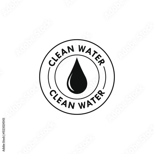 Clean Water Black Icon
