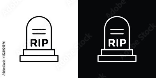 Tombstone icon Graphic vector set for ui design