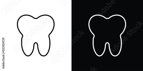 Tooth icon Graphic vector set for ui design