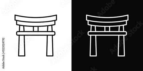 Torii gate icon Graphic vector set for ui design